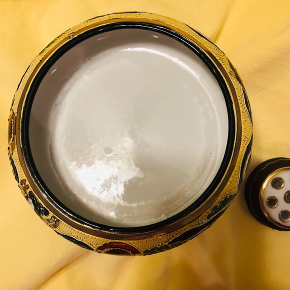 Japanese flower bowl with flower frog.  Vintage - Picture 6 of 8